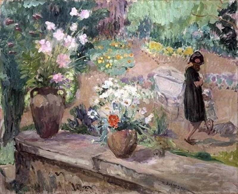 Donna nel giardino